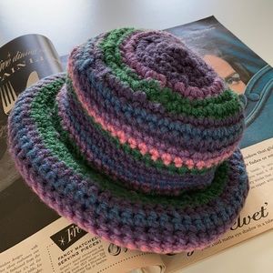 VTG 70s gil aimbez/genre Knitted Hat made in Japan